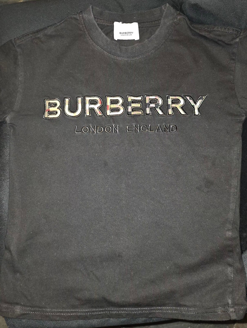 Burberry Kids Black Logo T-Shirt
